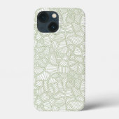 Random Leaf Mosaic Bleek Green Case-Mate iPhone Case (Achterkant)