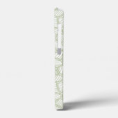 Random Leaf Mosaic Bleek Green Case-Mate iPhone Case (Achterkant / Links)