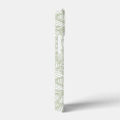 Random Leaf Mosaic Bleek Green Case-Mate iPhone Case (Achterkant / Rechts)