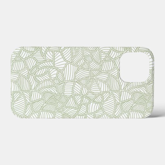 Random Leaf Mosaic Bleek Green Case-Mate iPhone Case (Achterkant (horizontaal))