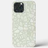 Random Leaf Mosaic Bleek Green Case-Mate iPhone Case (Achterkant)