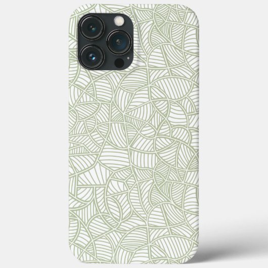 Random Leaf Mosaic Bleek Green Case-Mate iPhone Case (Achterkant)