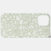 Random Leaf Mosaic Bleek Green Case-Mate iPhone Case (Achterkant (horizontaal))