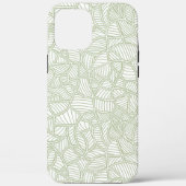Random Leaf Mosaic Bleek Green Case-Mate iPhone Case (Achterkant)