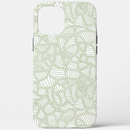 Random Leaf Mosaic Bleek Green Case-Mate iPhone Case (Achterkant)