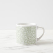 Random Leaf Mosaic Bleek Green Espresso Kop (Rechts)