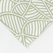 Random Leaf Mosaic Bleek Green Fleece Deken (Hoek)