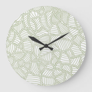 Random Leaf Mosaic Bleek Green Grote Klok
