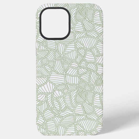 Random Leaf Mosaic Bleek Green iPhone Hoesje (Achterkant)