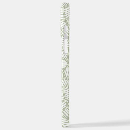 Random Leaf Mosaic Bleek Green iPhone Hoesje (Linkerkant)