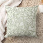 Random Leaf Mosaic Bleek Green Kussen (Deken)