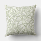 Random Leaf Mosaic Bleek Green Kussen (Achterkant)