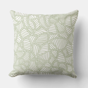 Random Leaf Mosaic Bleek Green Kussen