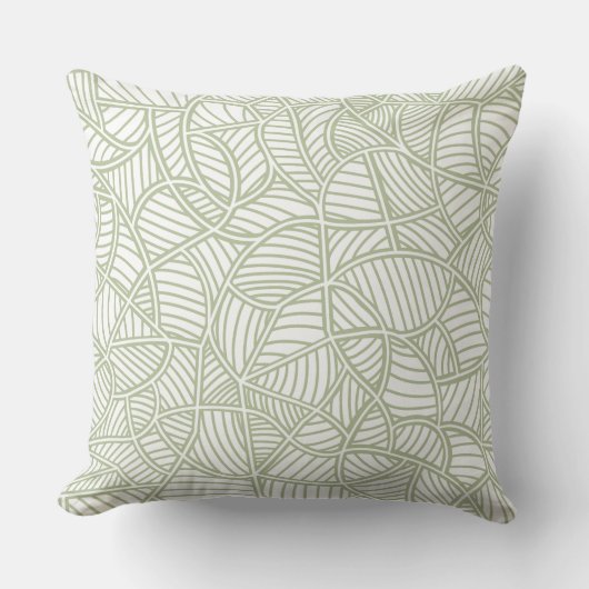 Random Leaf Mosaic Bleek Green Kussen (Voorkant)