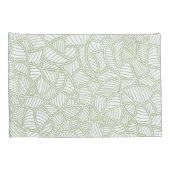 Random Leaf Mosaic Bleek Green Kussensloop (Achterkant-Rechts)