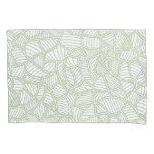 Random Leaf Mosaic Bleek Green Kussensloop (Voorkant-Links)