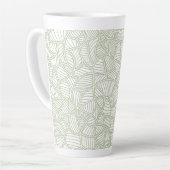 Random Leaf Mosaic Bleek Green Latte Mok (Linkerhoek)