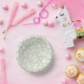 Random Leaf Mosaic Bleek Green Papieren Kommen (Feest)