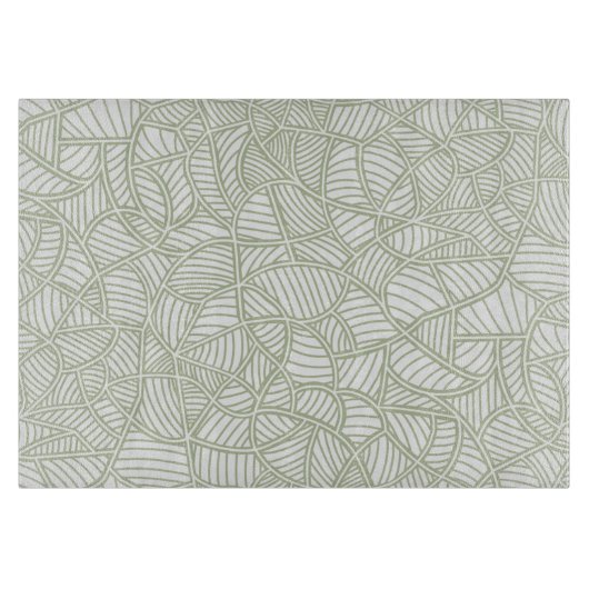 Random Leaf Mosaic Bleek Green Snijplank (Voorkant)