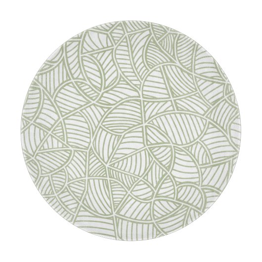 Random Leaf Mosaic Bleek Green Snijplank (Voorkant)