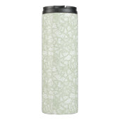 Random Leaf Mosaic Bleek Green Thermosbeker (Achterkant)