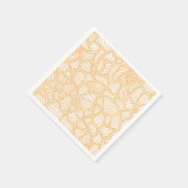 Random Leaf Mosaic Bleek Sinaasappel Servet (Hoek)