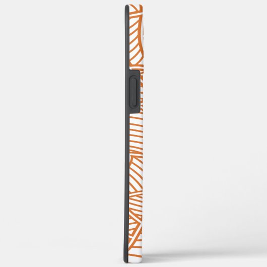 Random Leaf Mosaic Dark Oranje Case-Mate iPhone Case (Achterkant / Rechts)