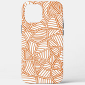 Random Leaf Mosaic Dark Oranje Case-Mate iPhone Case (Achterkant)