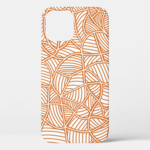 Random Leaf Mosaic Dark Oranje Case-Mate iPhone Case