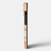 Random Leaf Mosaic Dark Oranje Case-Mate iPhone Case (Achterkant / Links)