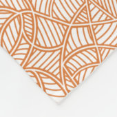 Random Leaf Mosaic Dark Oranje Fleece Deken (Hoek)