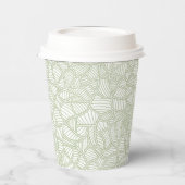 Random Leaf Mosaic Pale Green Papieren Bekers (Links)