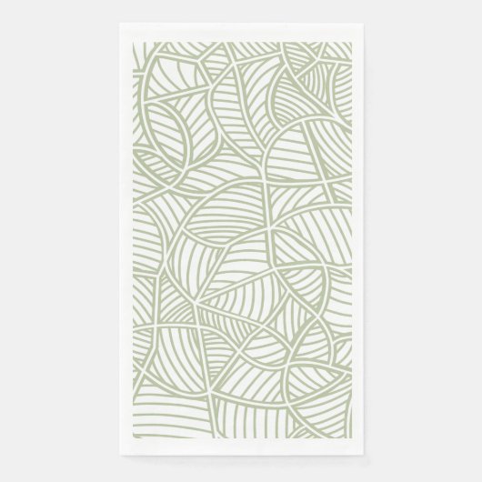Random Leaf Mosaic Pale Green Servet (Voorkant)