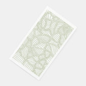 Random Leaf Mosaic Pale Green Servet (Hoek)