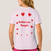 "Random Love Thoughts" - Kleurrijk Abstract T-shirt (Achterkant)