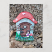 Random Mushroom House Jesus Found in the Woods Briefkaart (Voorkant)