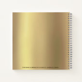 Random Notes Beveled Sixteen Notes Gold Journal Notitieboek (Achterkant)