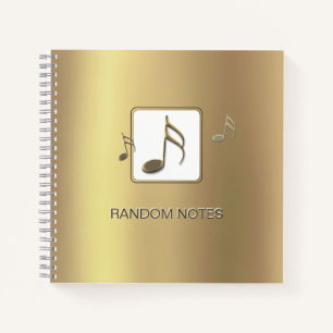 Random Notes Beveled Sixteen Notes Gold Journal Notitieboek