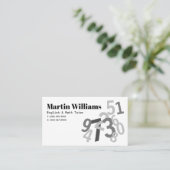 Random Numbers Wiskunde Tutor leraar home school Visitekaartje (Staand voorkant)