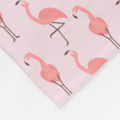 Random Pink Flamingo Bird Patroon Fleece Deken (Hoek)