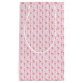 Random Pink Flamingo Bird Patroon Klein Cadeauzakje (Voorkant)