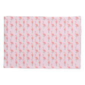 Random Pink Flamingo Bird Patroon Kussensloop (Achterkant)