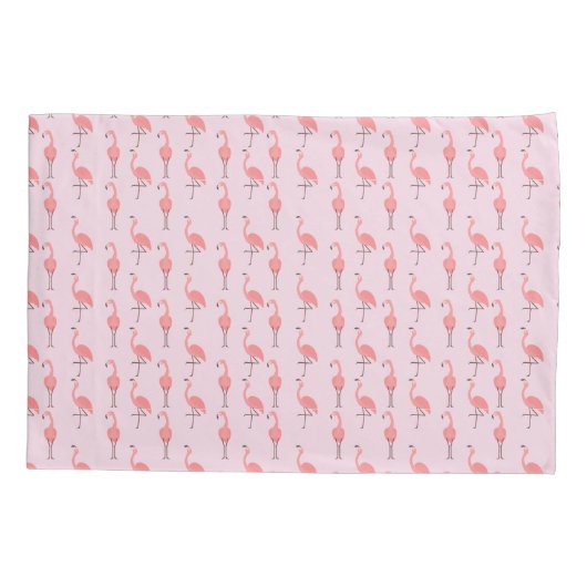 Random Pink Flamingo Bird Patroon Kussensloop (Achterkant)