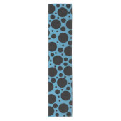 Random Polka Dots - Peacock Blue Table Runner Korte Tafelloper (Voorkant)