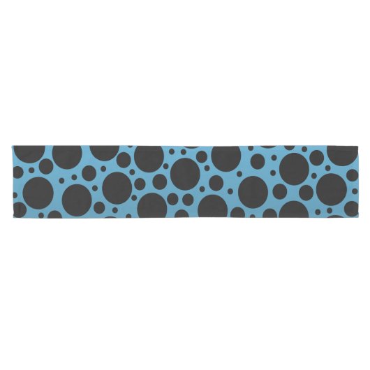 Random Polka Dots - Peacock Blue Table Runner Korte Tafelloper (Horizontaal)