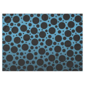 Random Polka Dots - Peacock Blue tot Black Gradien Tafelkleed (Voorkant (Horizontaal))