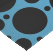Random Polka Dots - Peacock Blue tot Black Gradien Tafelkleed (Gekanteld)