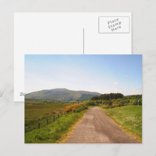 random road in Scotland Briefkaart (Voorkant / Achterkant)