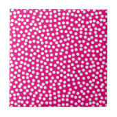 Random Scatered Whimsical Polka Dot Pattern Tegeltje (Voorkant)