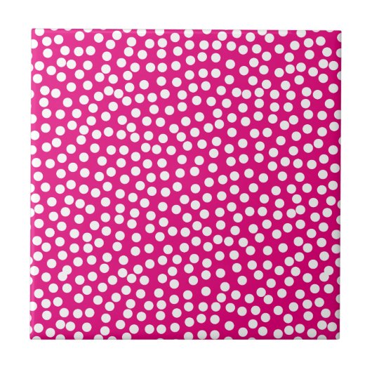 Random Scatered Whimsical Polka Dot Pattern Tegeltje (Voorkant)
